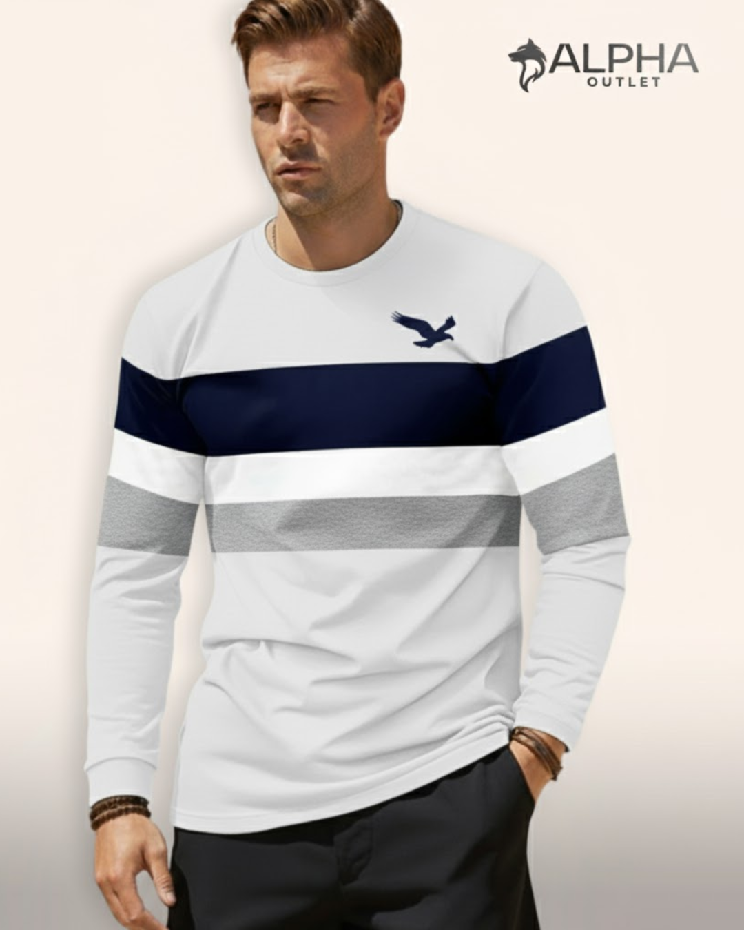 Camiseta de manga comprida casual