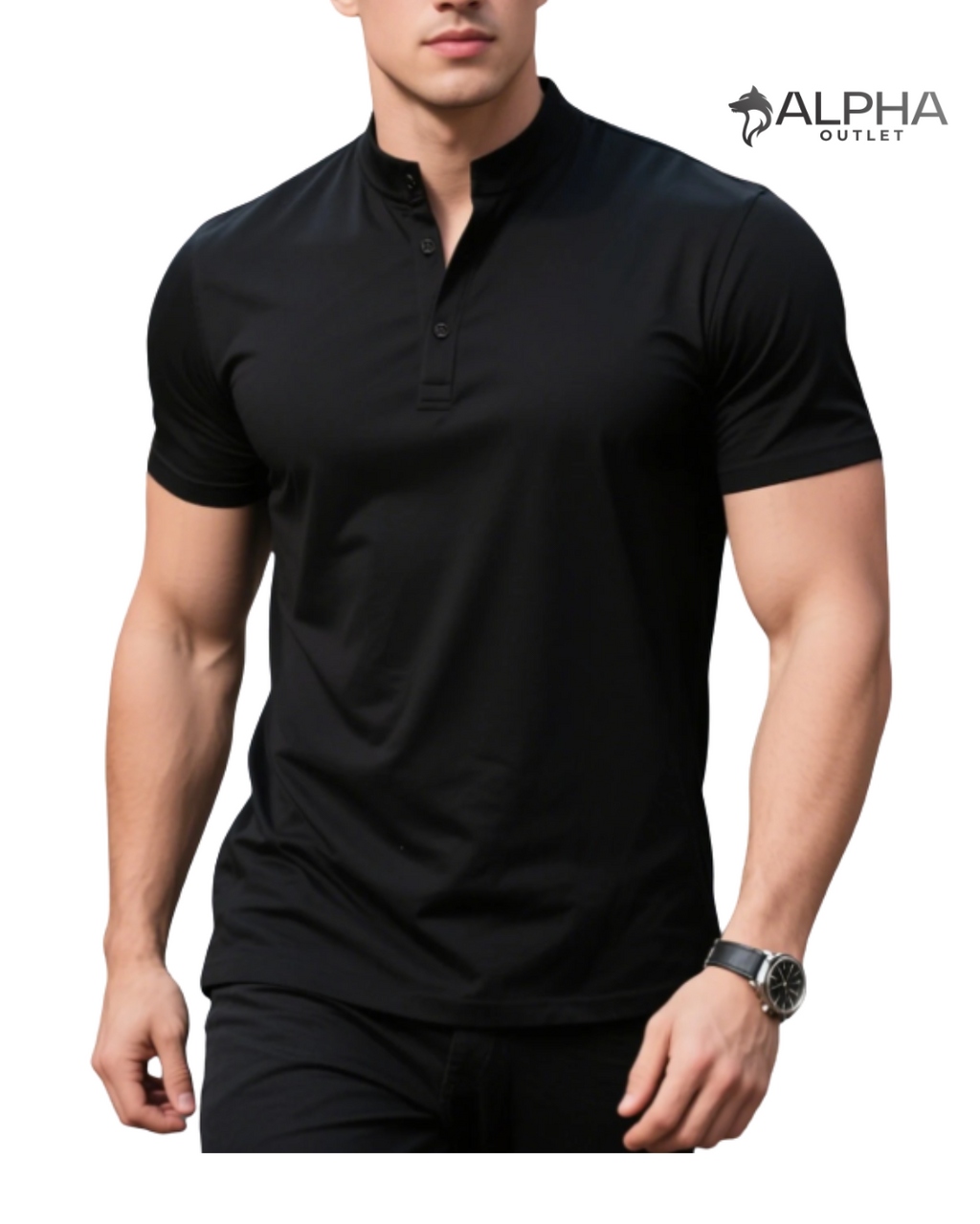 Camisa Gola Polo Preta