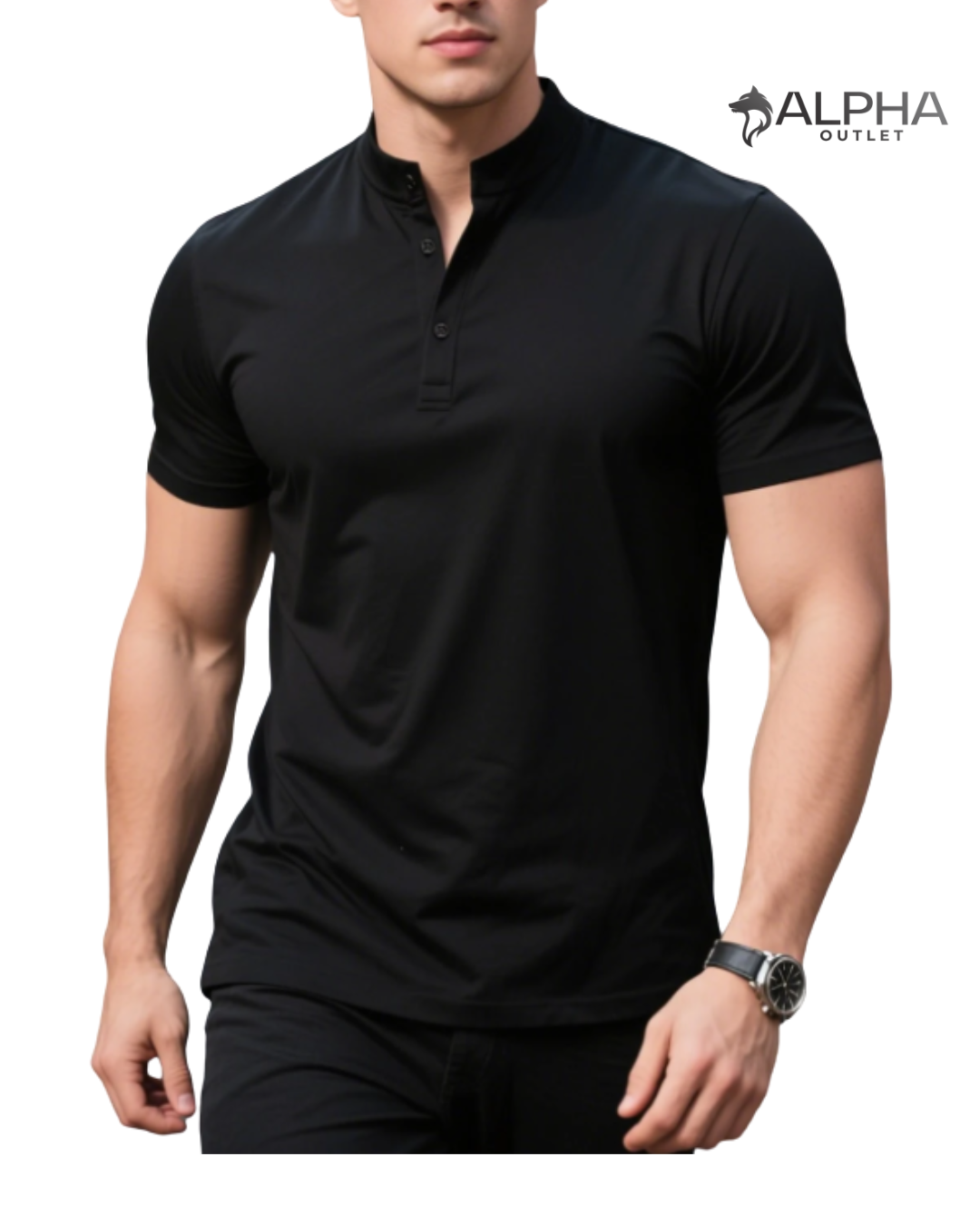 Camisa Gola Polo Preta