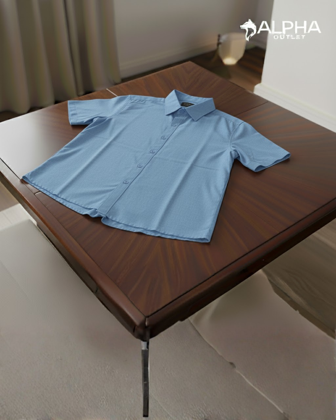 Camisa Social Masculina Manga Curta Forma Tradicional