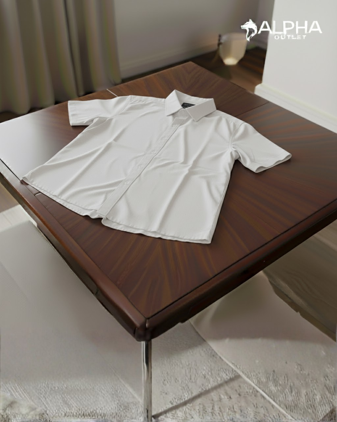 Camisa Social Masculina Manga Curta Forma Tradicional