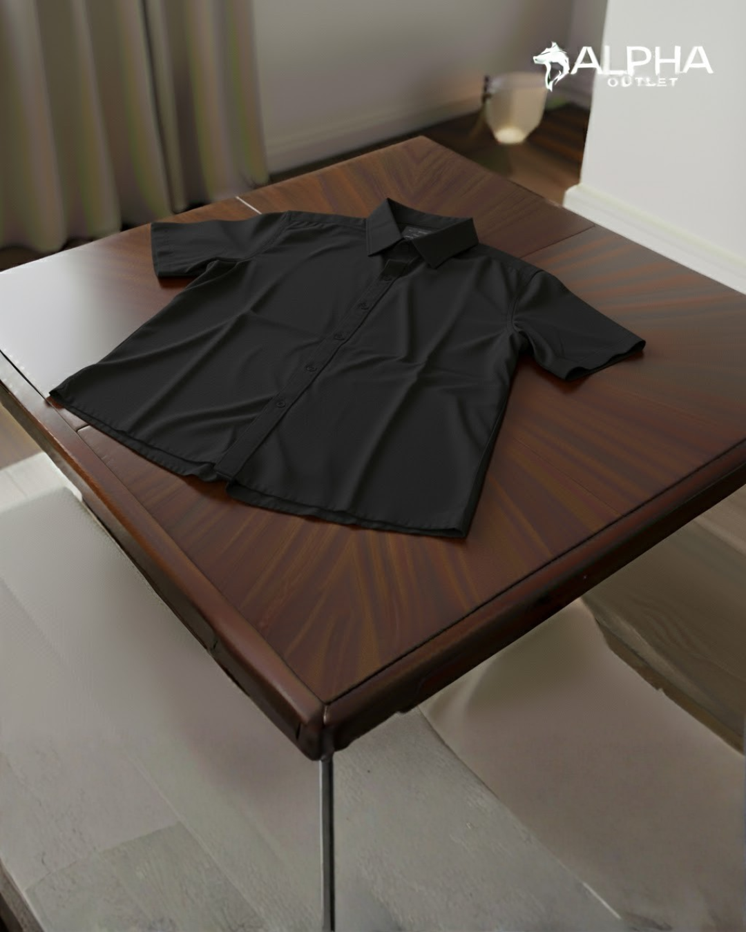 Camisa Social Masculina Manga Curta Forma Tradicional