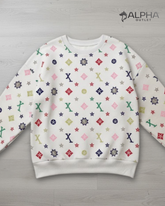 Dauomo Moletom Gola Careca Estampa de Estrela e Letra