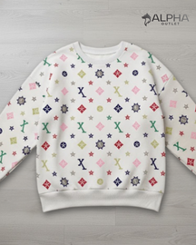 Dauomo Moletom Gola Careca Estampa de Estrela e Letra