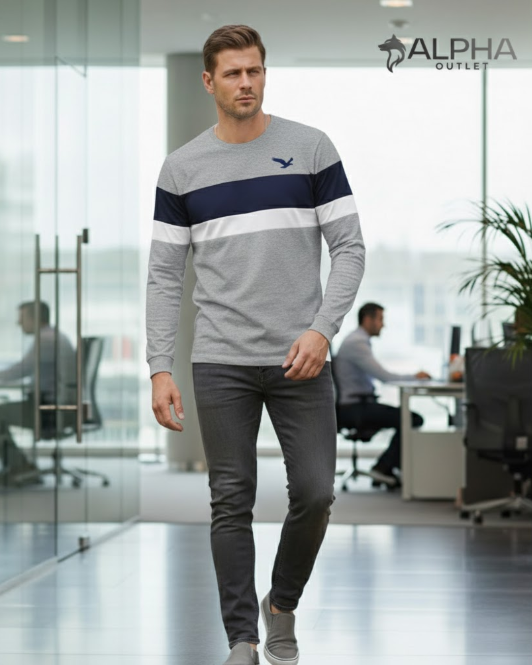 Camiseta de manga comprida casual