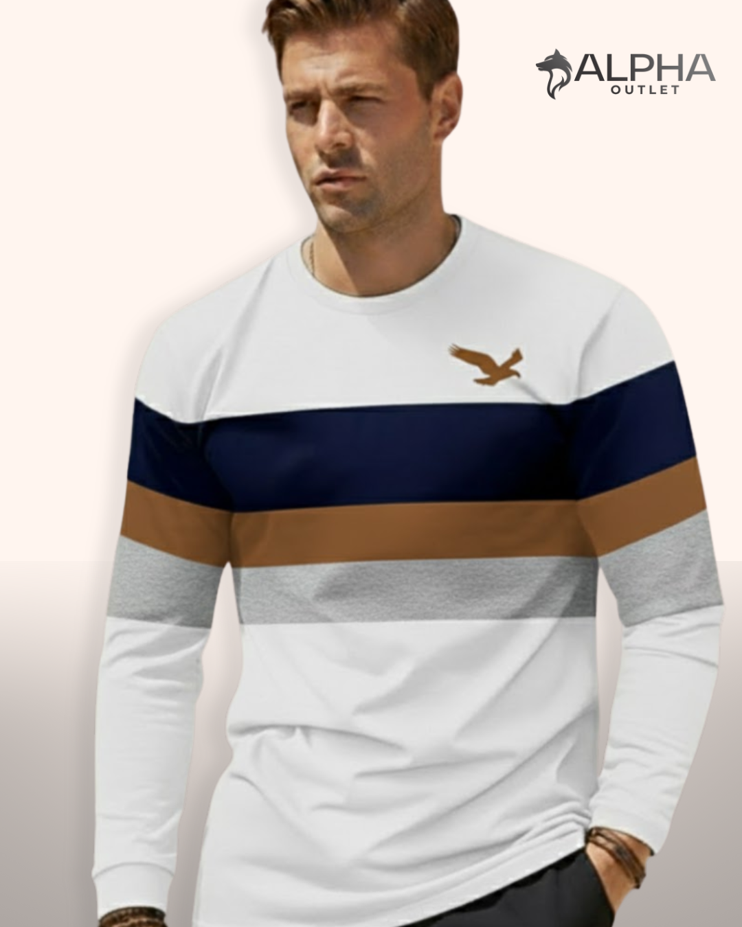 Camiseta de manga comprida casual