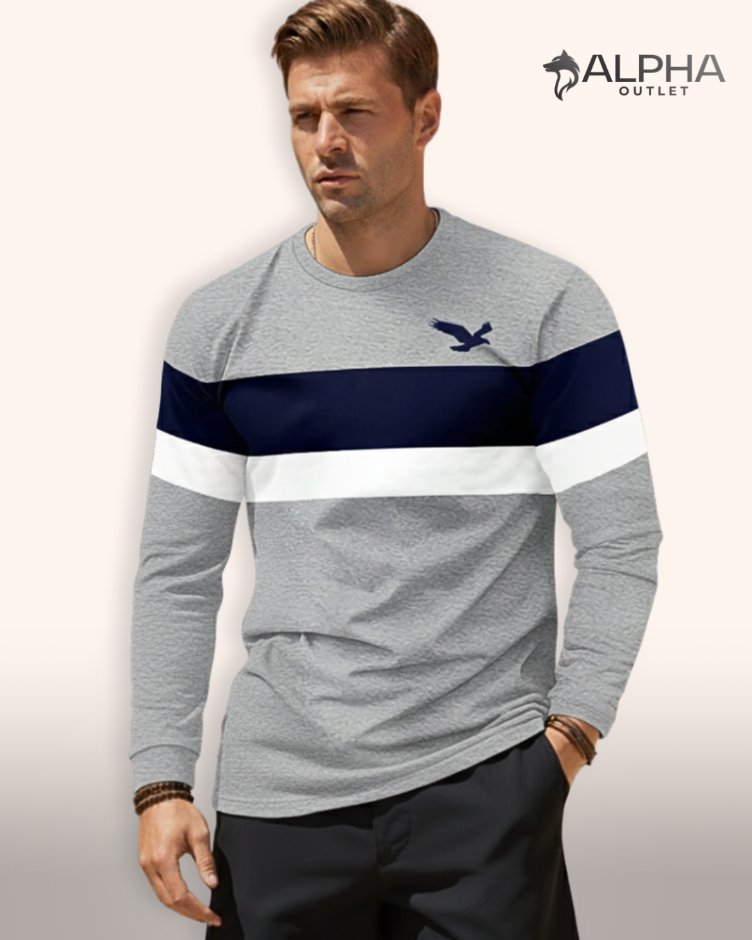 Camiseta de manga comprida casual