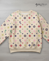 Dauomo Moletom Gola Careca Estampa de Estrela e Letra