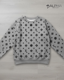 Dauomo Moletom Gola Careca Estampa de Estrela e Letra