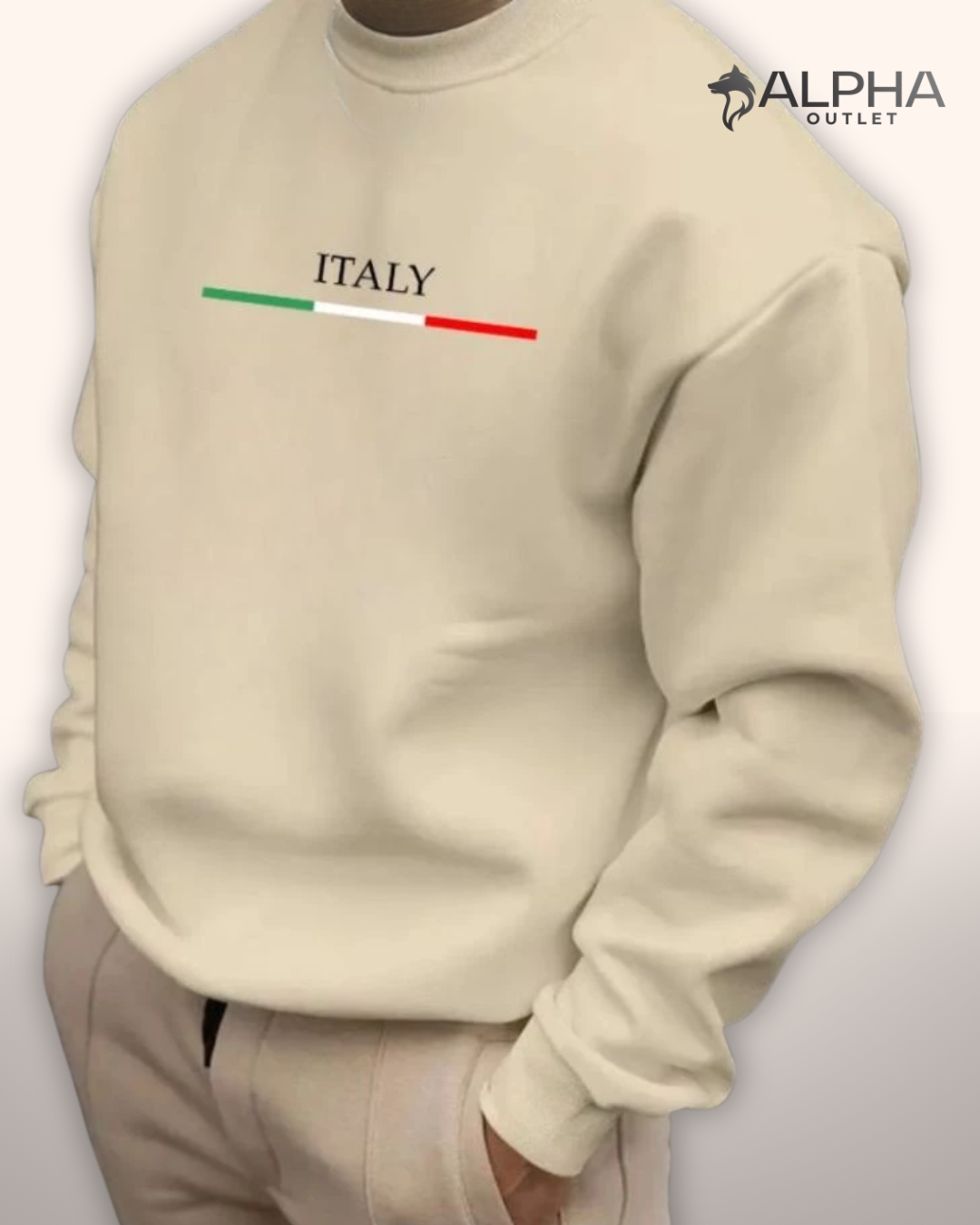 Moletom gola careca Italy