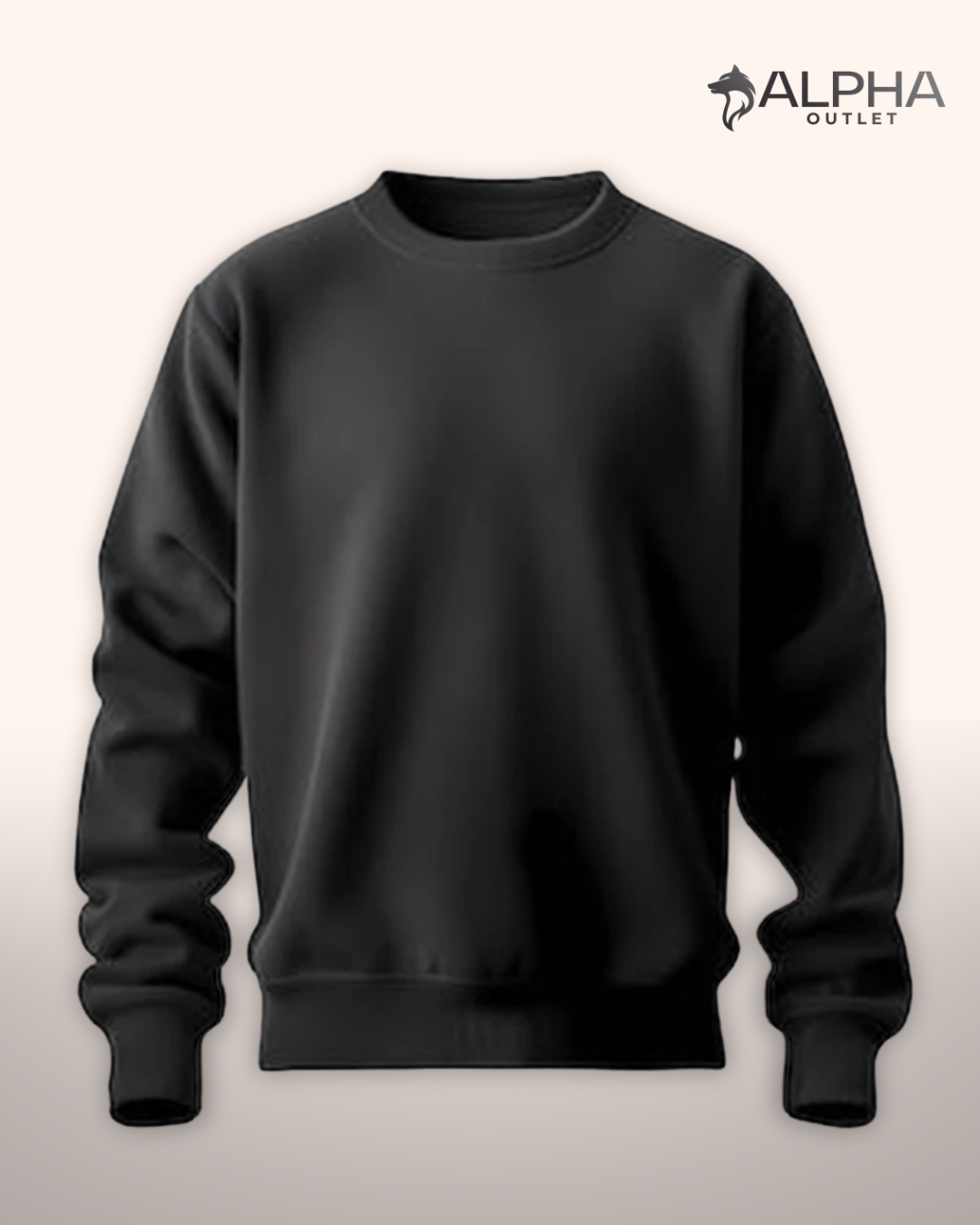 Moletom gola careca sem estampa