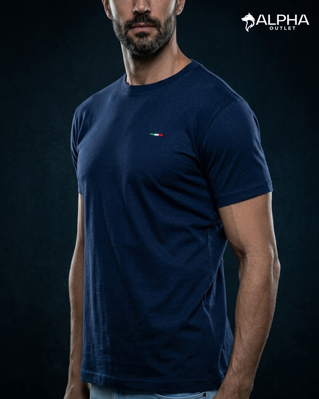 Camiseta Masculina Casual Bandeirinha Italia