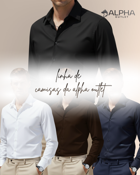 Camisa Social Passa Fácil Alpha Outlet