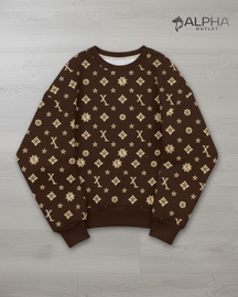 Dauomo Moletom Gola Careca Estampa de Estrela e Letra