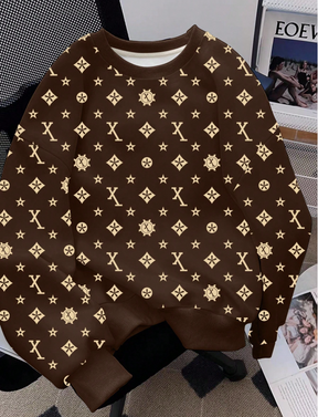 Dauomo Moletom Gola Careca Estampa de Estrela e Letra