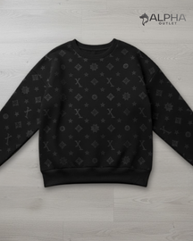 Dauomo Moletom Gola Careca Estampa de Estrela e Letra