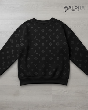 Dauomo Moletom Gola Careca Estampa de Estrela e Letra