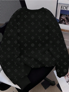 Dauomo Moletom Gola Careca Estampa de Estrela e Letra