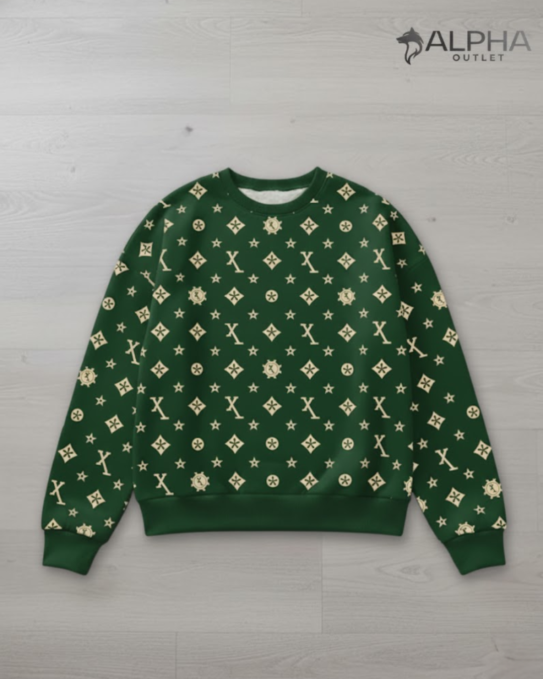 Promoção para o Natal, Dauomo Moletom Gola Careca Estampa de Estrela e Letra