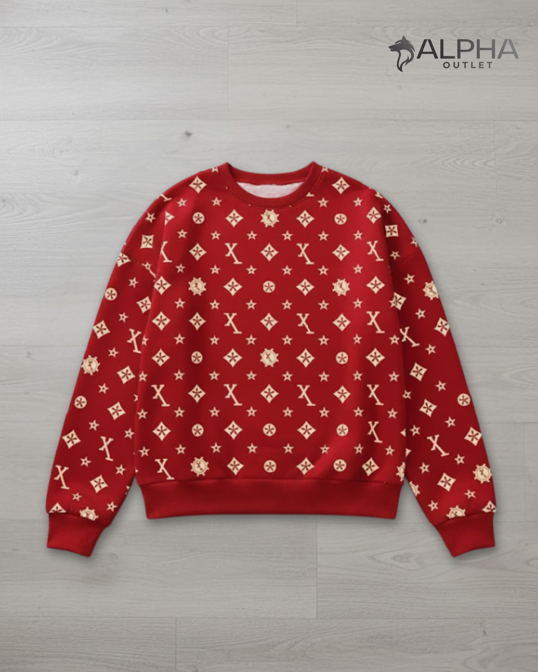 Promoção para o Natal, Dauomo Moletom Gola Careca Estampa de Estrela e Letra